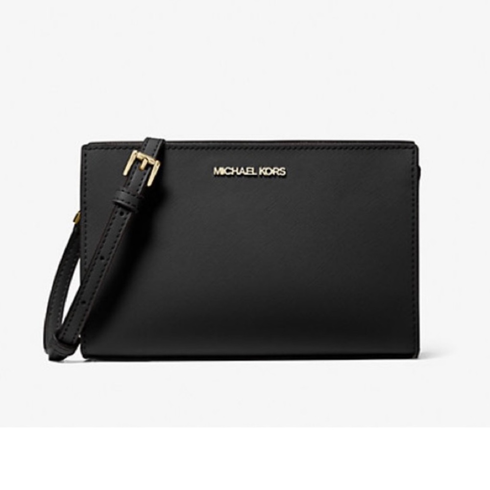 Michael Kors Sheila Small Faux Saffiano Leather Clutch w/o strap